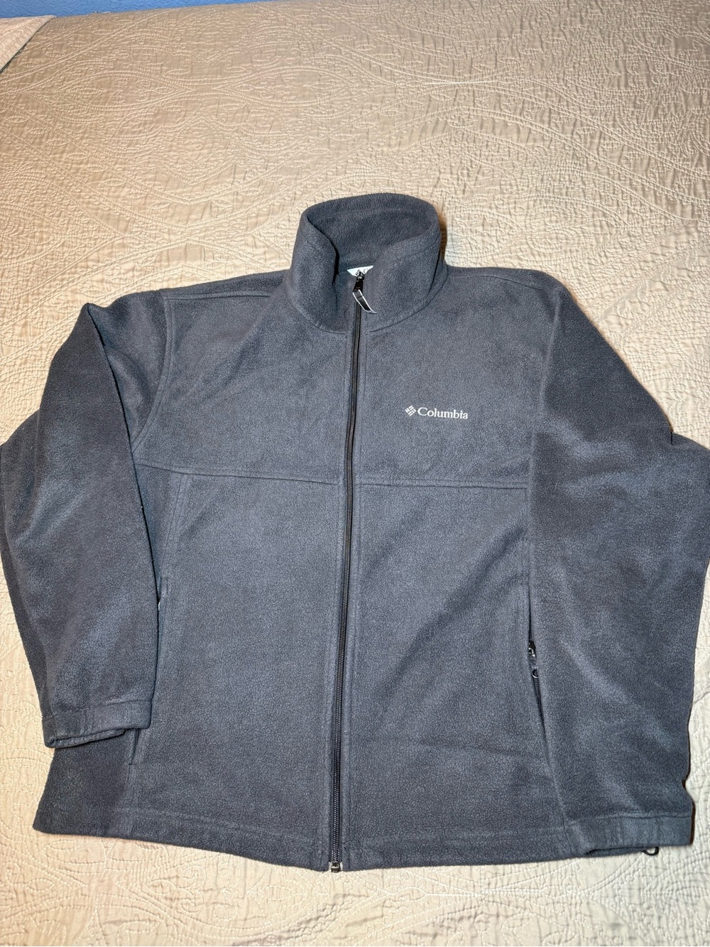 Columbia Men's Full-Zip Fleece Jacket in Charcoal Gray